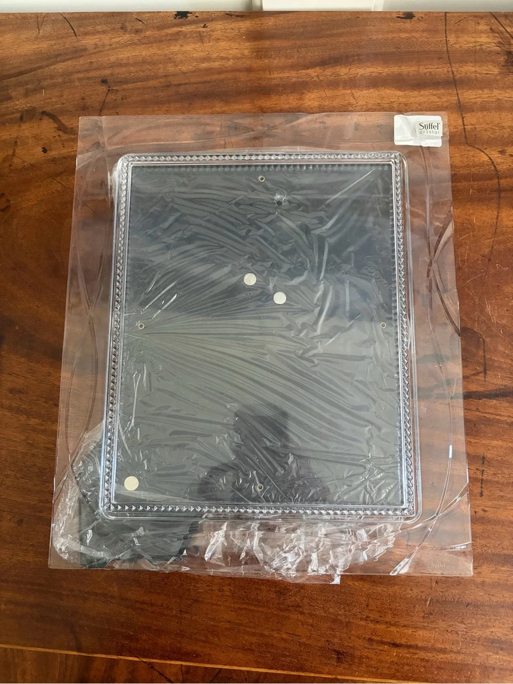 NWT Stiffel Crystal 8x10 Fiona Etched Crystal Frame with Original Box